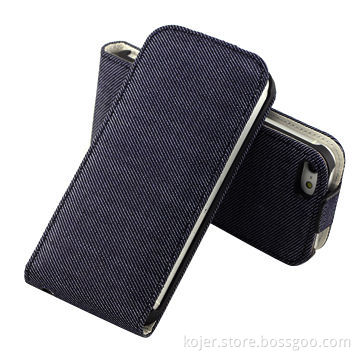 Flip Mobile Phone Case, Made of Denim